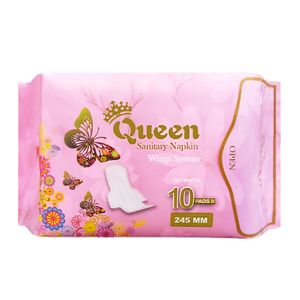 Queen Sanitary Napkin 10 Pads Wings
